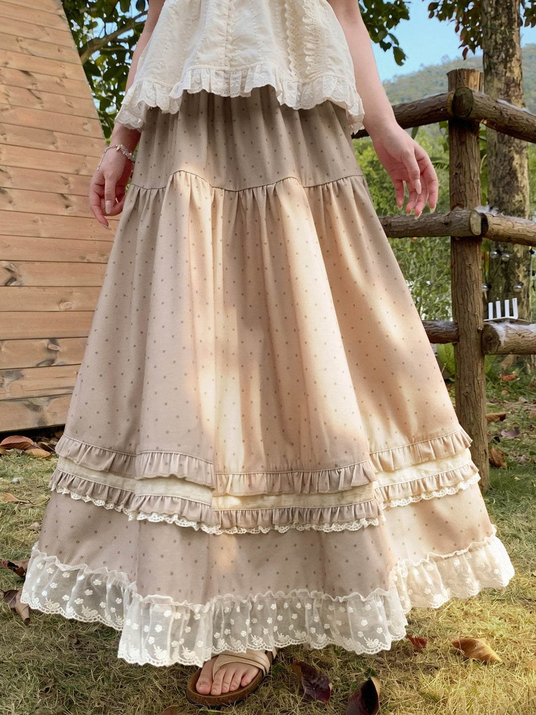 Cottage Picnic Maxi Skirt-Bottoms-ntbhshop