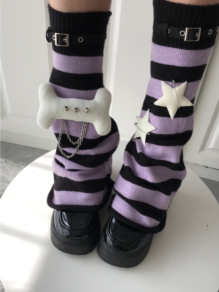 Bonebite Chaos Punk Chain Leg Warmers-ntbhshop