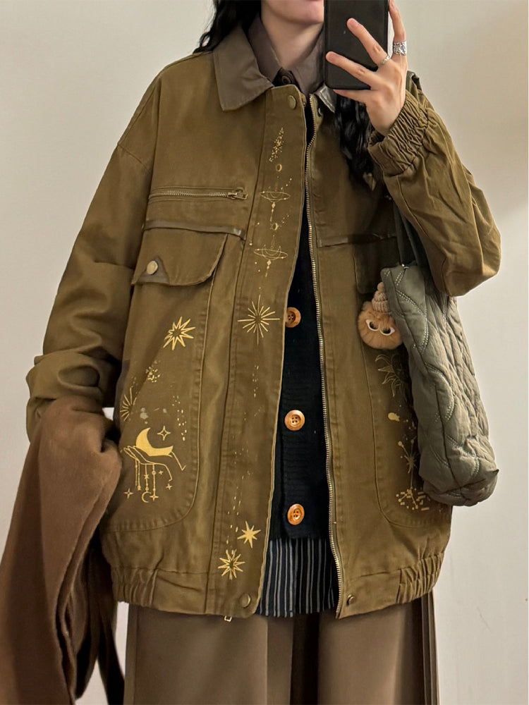 Golden Constellation Cargo Jacket-ntbhshop