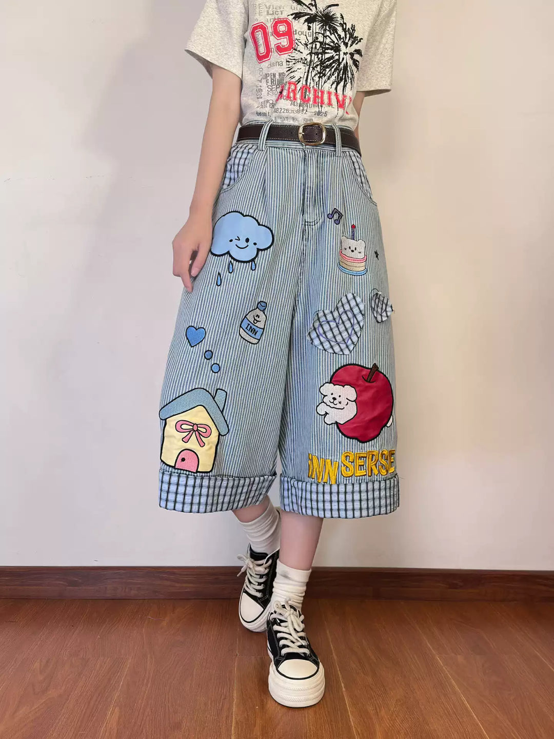 Bluebell Doodles Stripe Culottes-Bottoms-ntbhshop