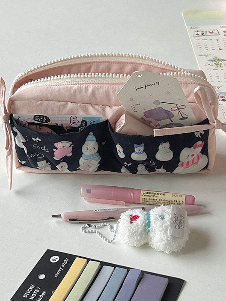 Ribbon Gather Toast Pencil Cases-Accessories-ntbhshop