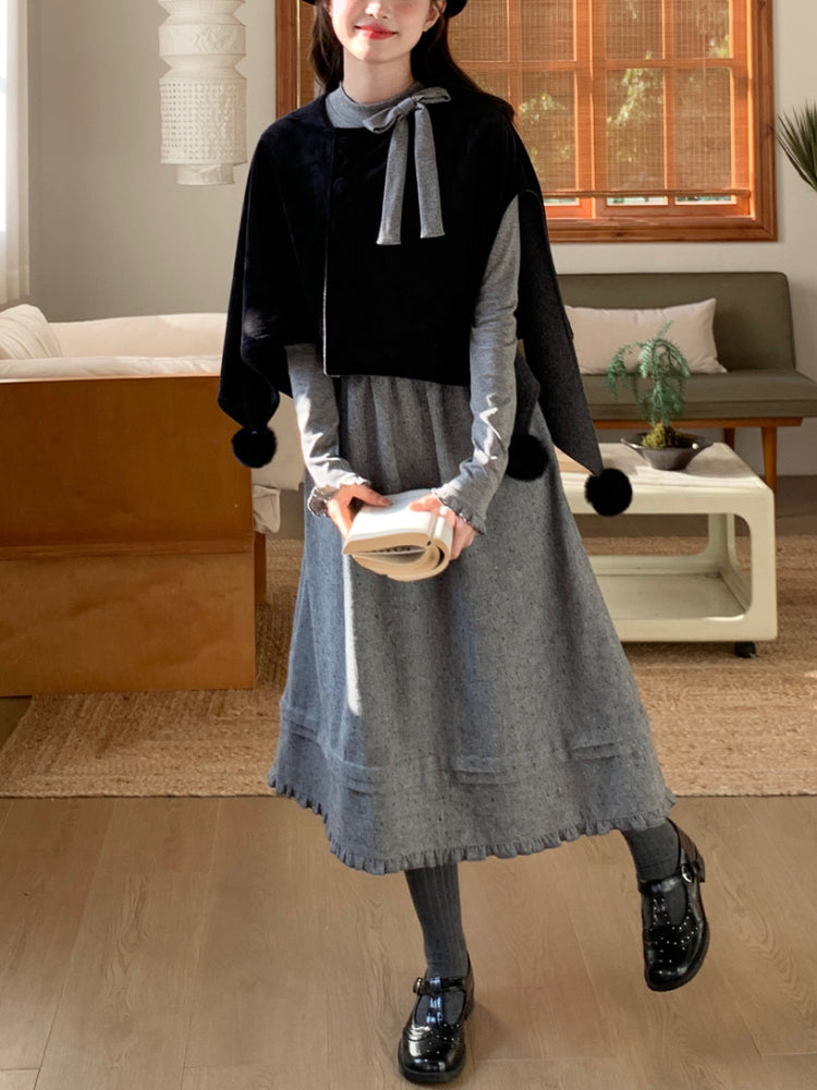 The Poets Winter Cape & Knit Dress-ntbhshop