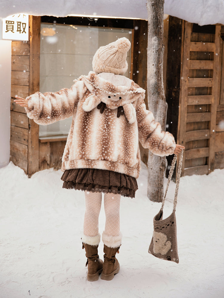 Angel Deer Faux Fur Coats-ntbhshop