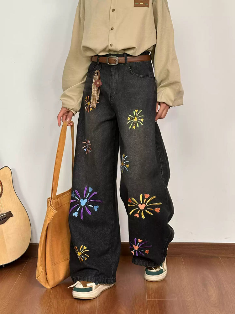 Firework Bloom Denim Jeans-Bottoms-ntbhshop