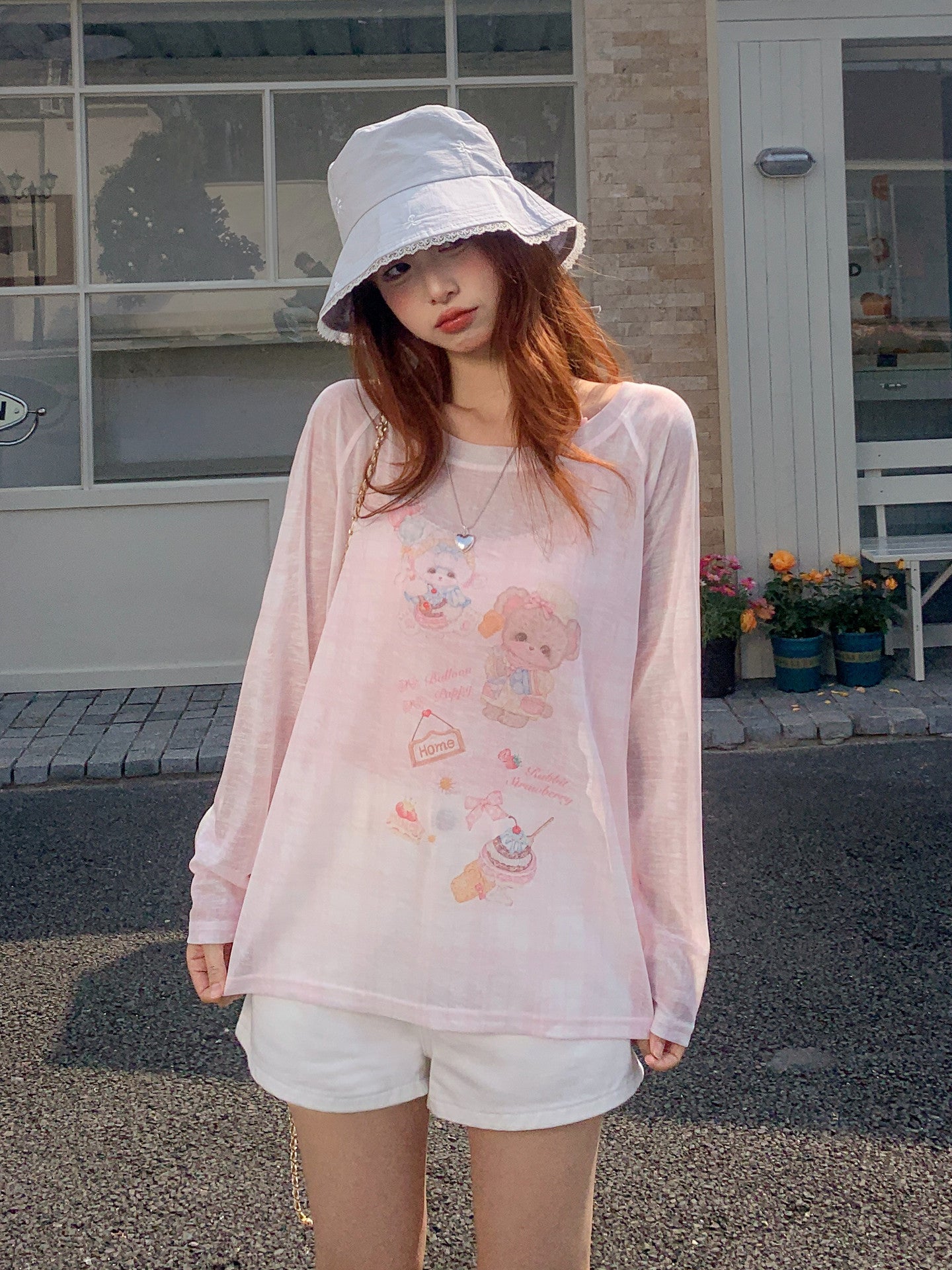 Sweet Home Bear Sheer Top-Tops-ntbhshop