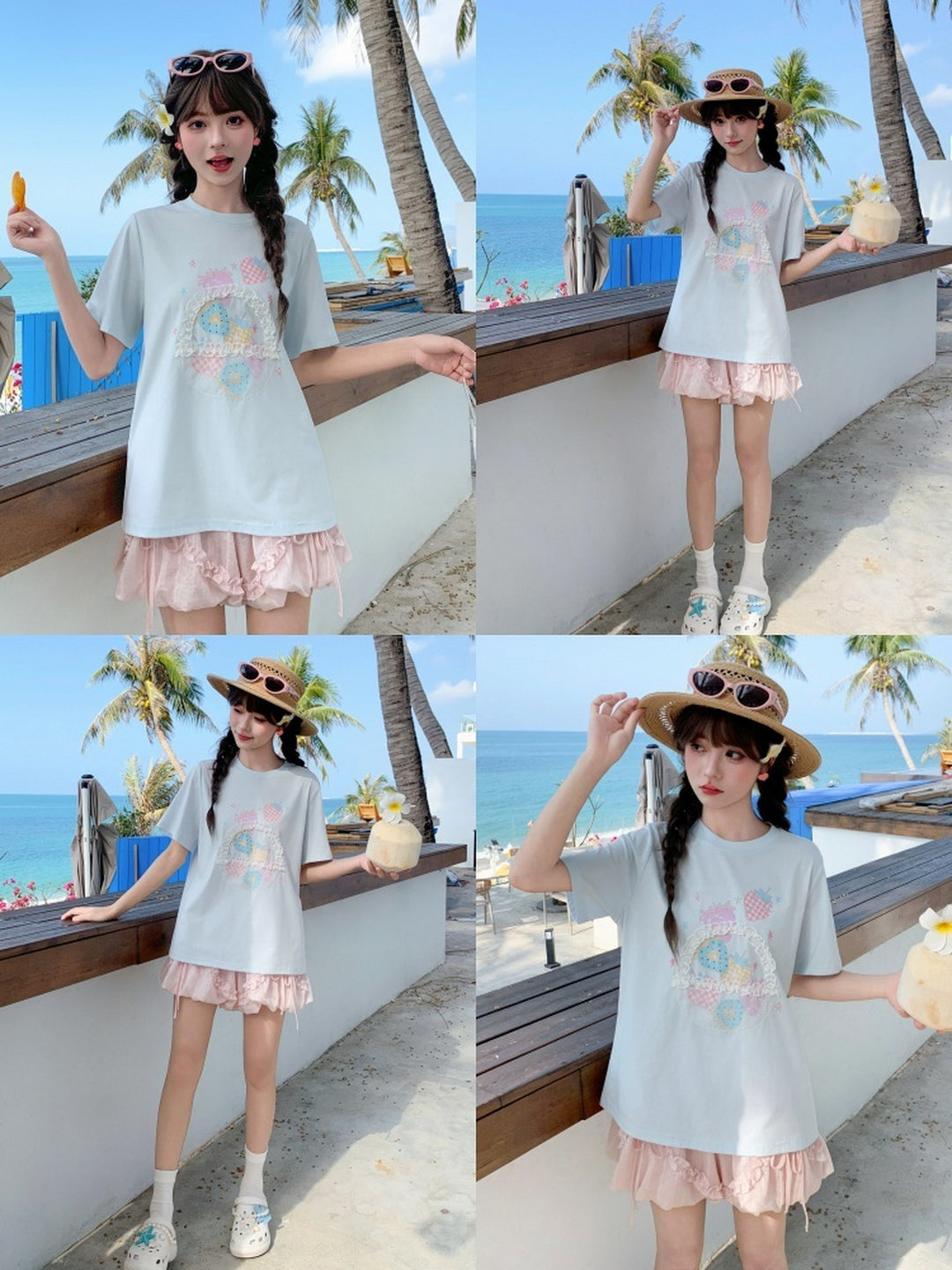 Ocean Candy Lace Tee-Tops-ntbhshop