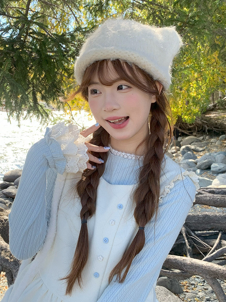 Snowberry Blue Base Top & Tier Dress-Sets-ntbhshop