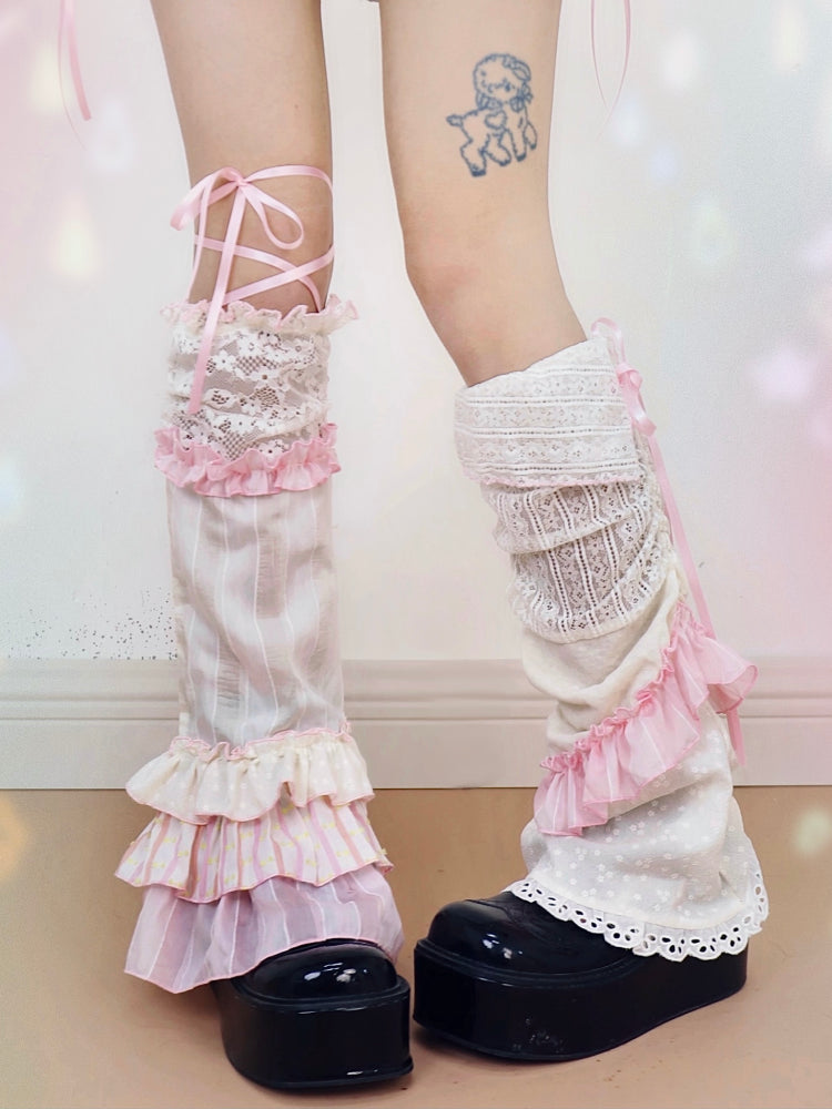 Yabi Dream Asymmetrical Leg Warmers-ntbhshop