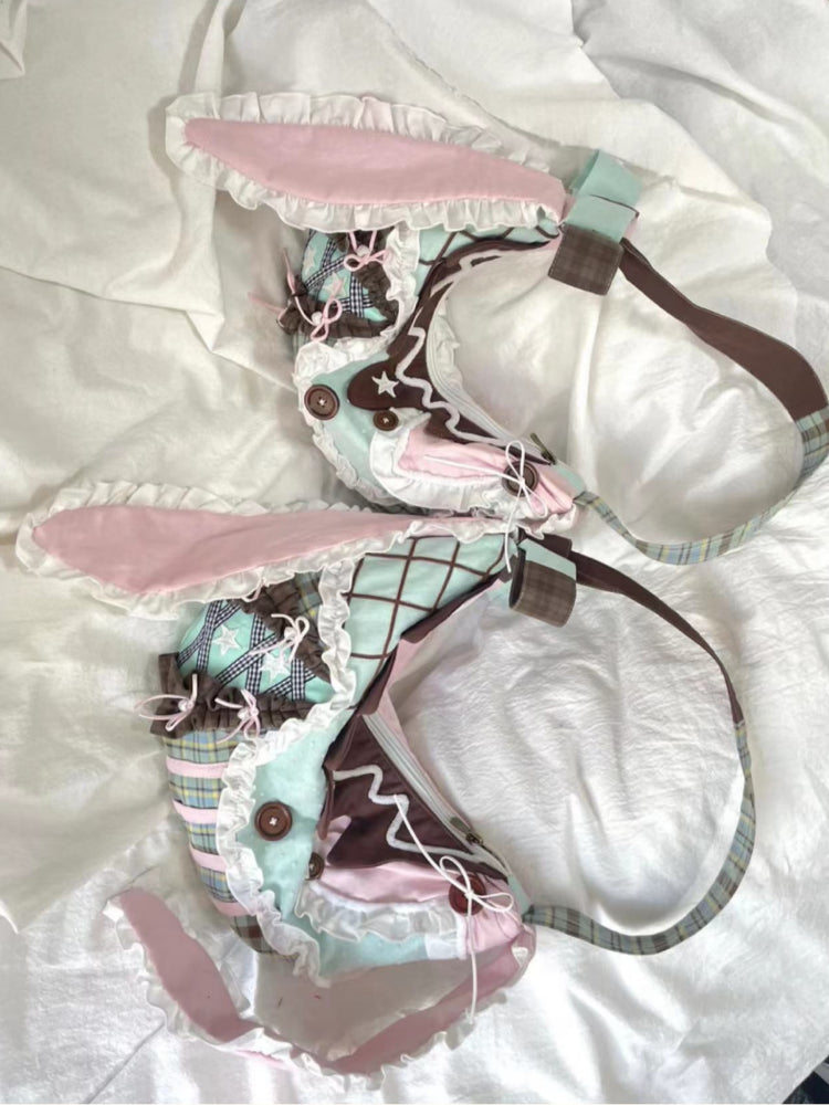 Bunny Ear Patchwork Crescent Bags-ntbhshop
