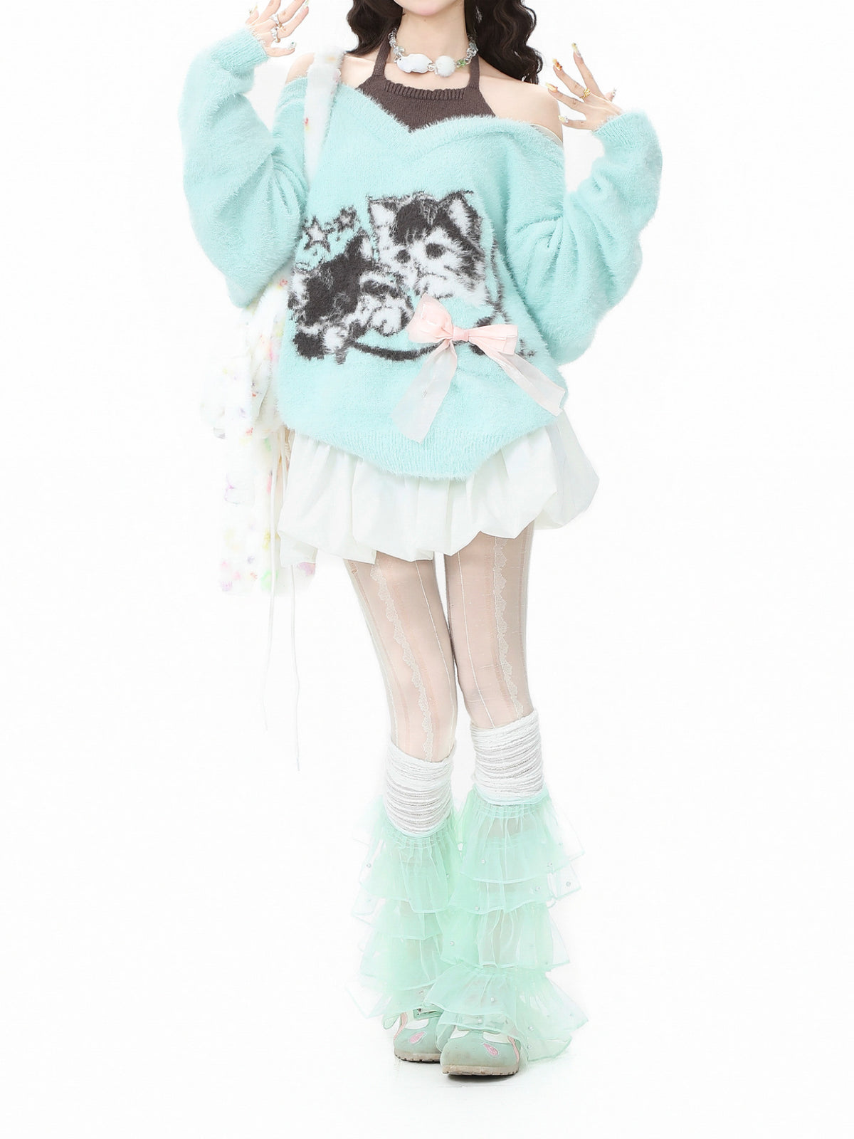 Kitten Cuddle Mohair Sweaters-Tops-ntbhshop