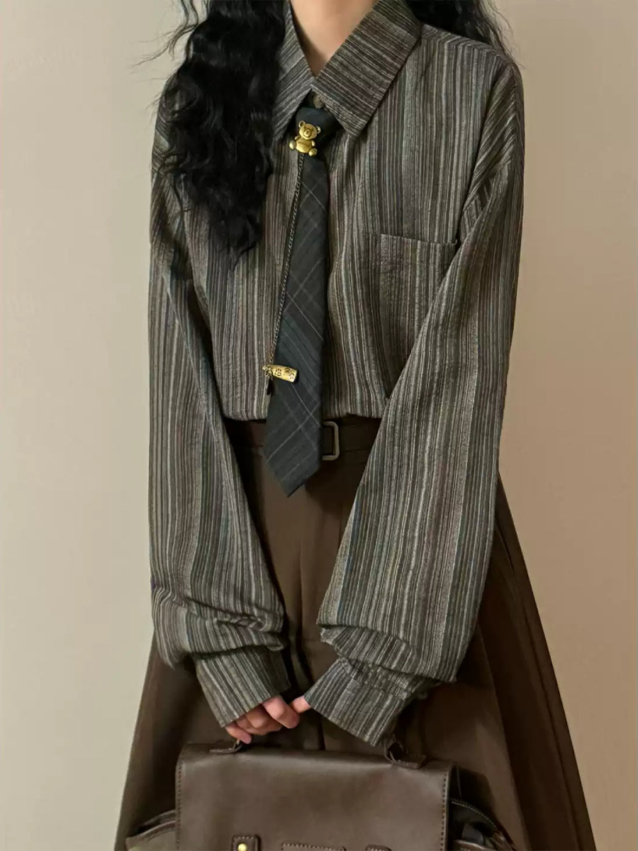 Inkbound Pinstripe Tie Shirts-Tops-ntbhshop