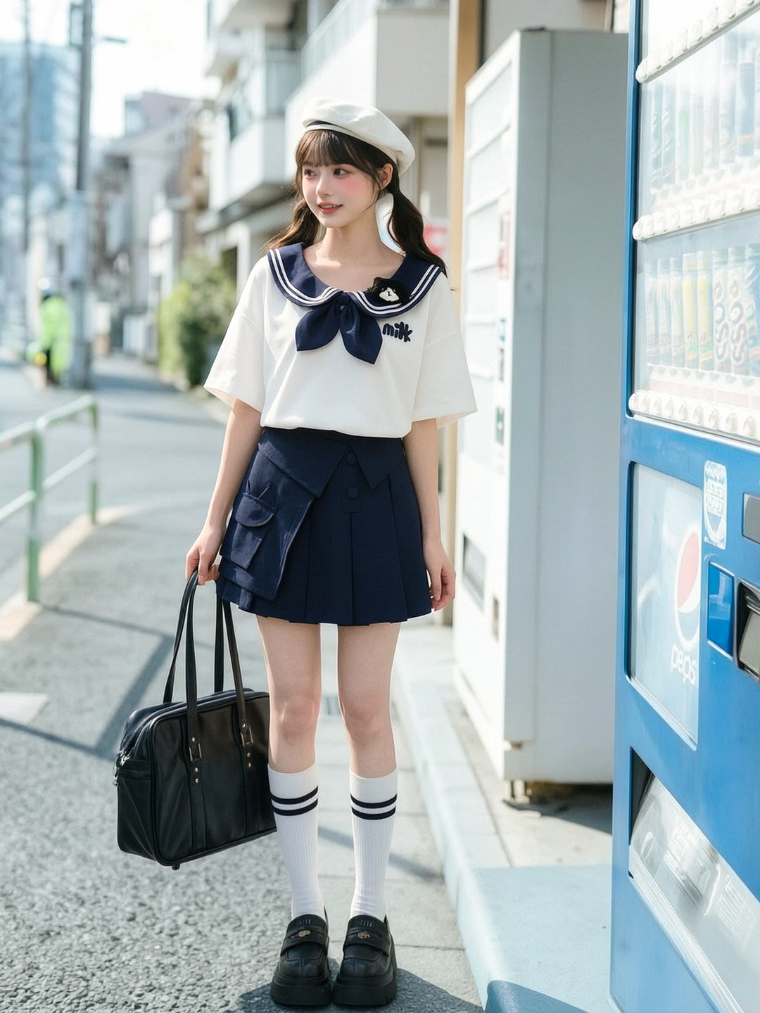 Sailor Kitty Club Pleated Skort-Bottoms-ntbhshop