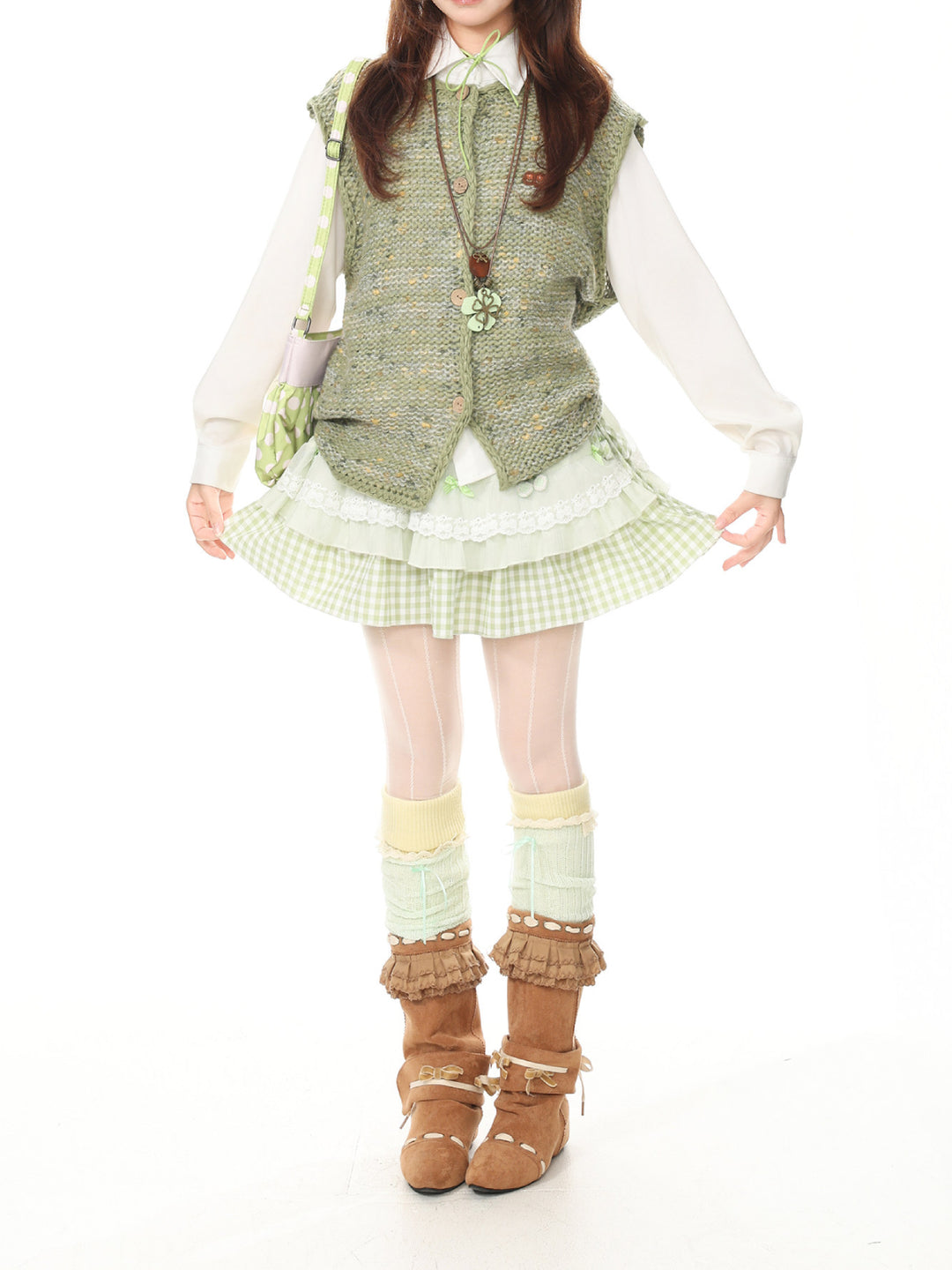 Honey Herb Knit Vests-Outerwear-ntbhshop