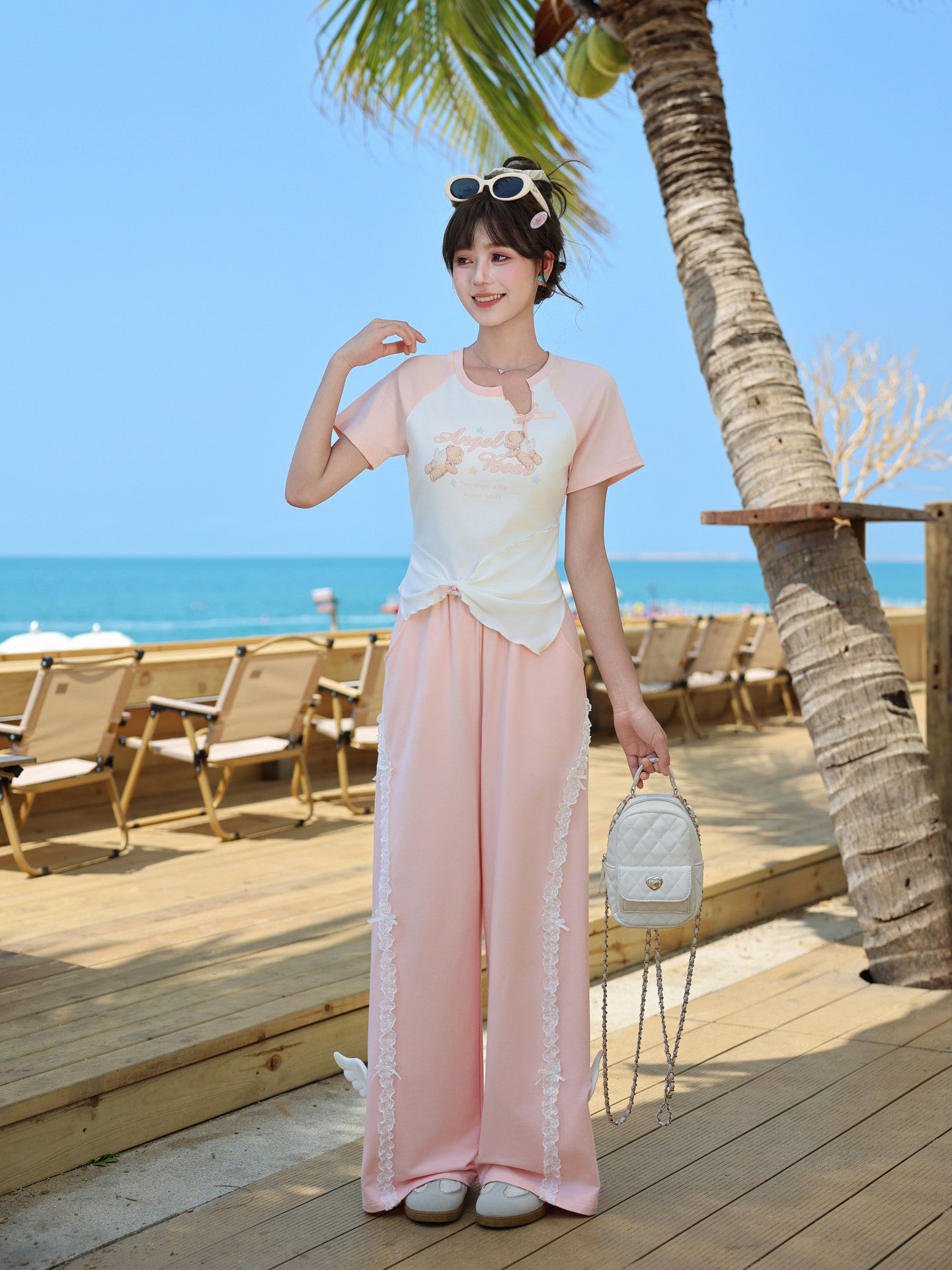 Angel Wing Lace Wide Pants-Bottoms-ntbhshop