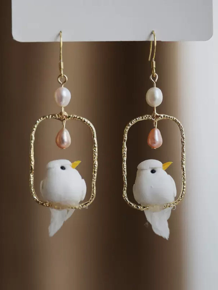 Tiny Tweet Bird Earrings & Clips-ntbhshop