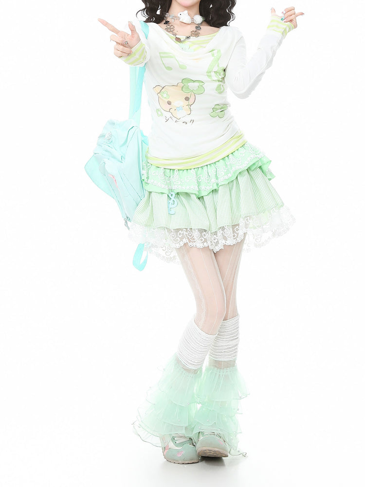 Whimsy Melody Cake Skirts-Bottoms-ntbhshop