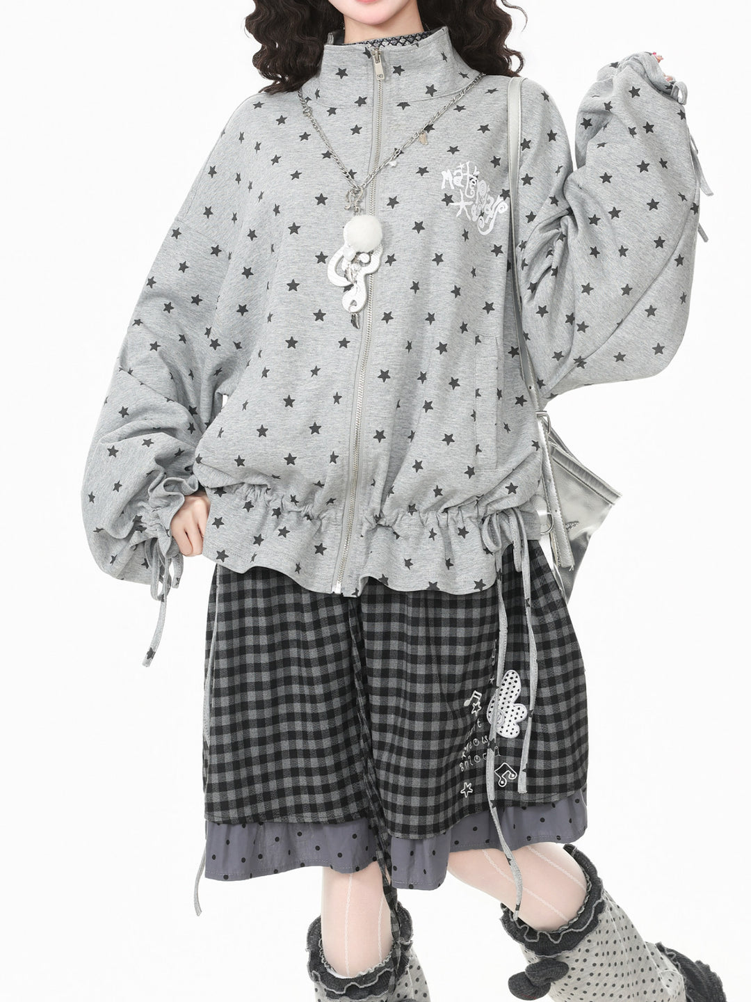 Milky Moon Stand-Collar Jackets-Outerwear-ntbhshop