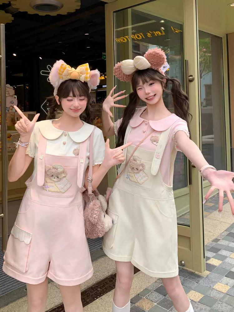 Bakery Bear Doll Collar Tops-Tops-ntbhshop