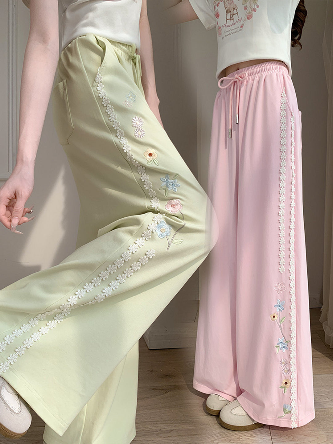 Blossom Trail Lounge Pants-Bottoms-ntbhshop