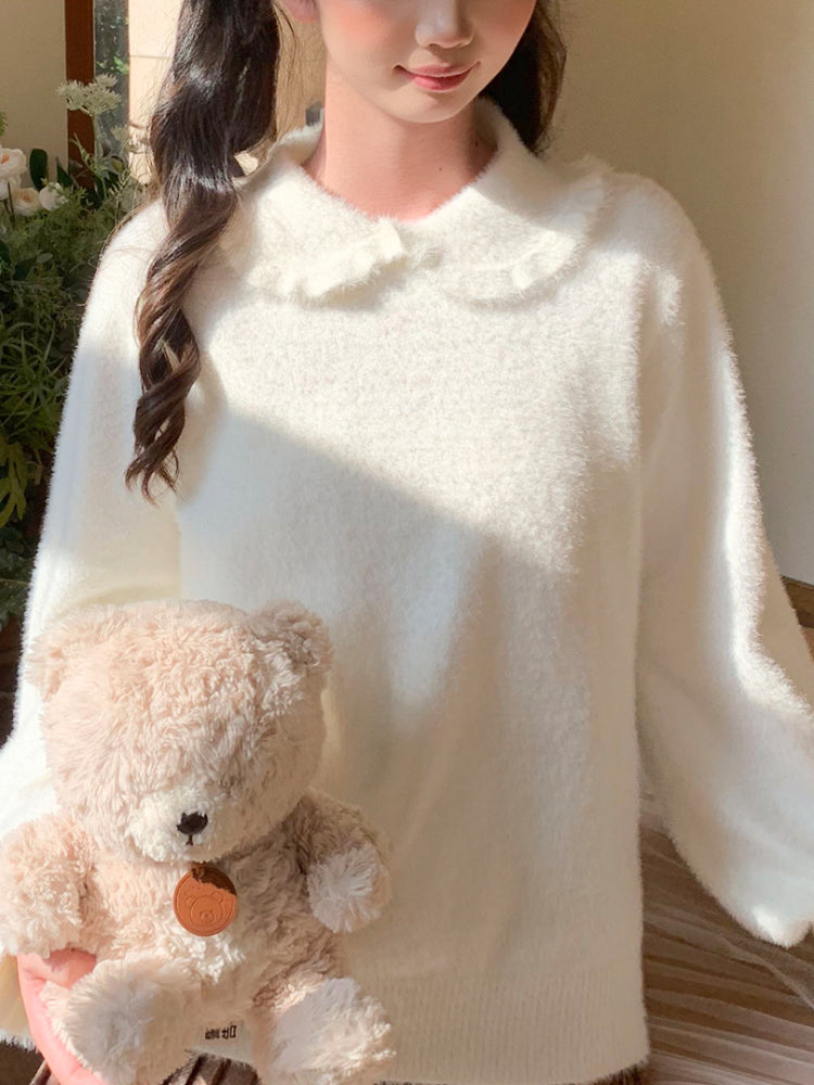 Lolita Cloud Puff Sleeve Knit Tops-ntbhshop