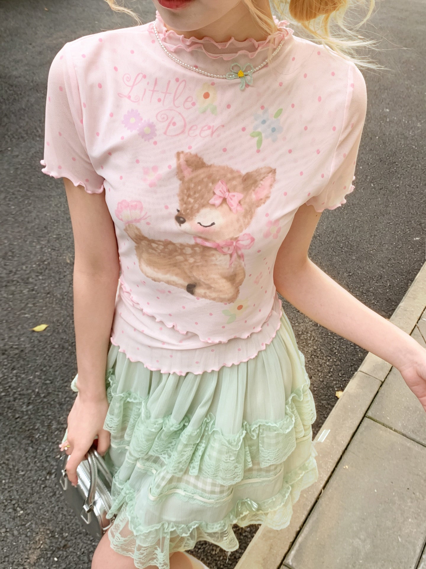 Dear Bambi Mesh Tees-Tops-ntbhshop