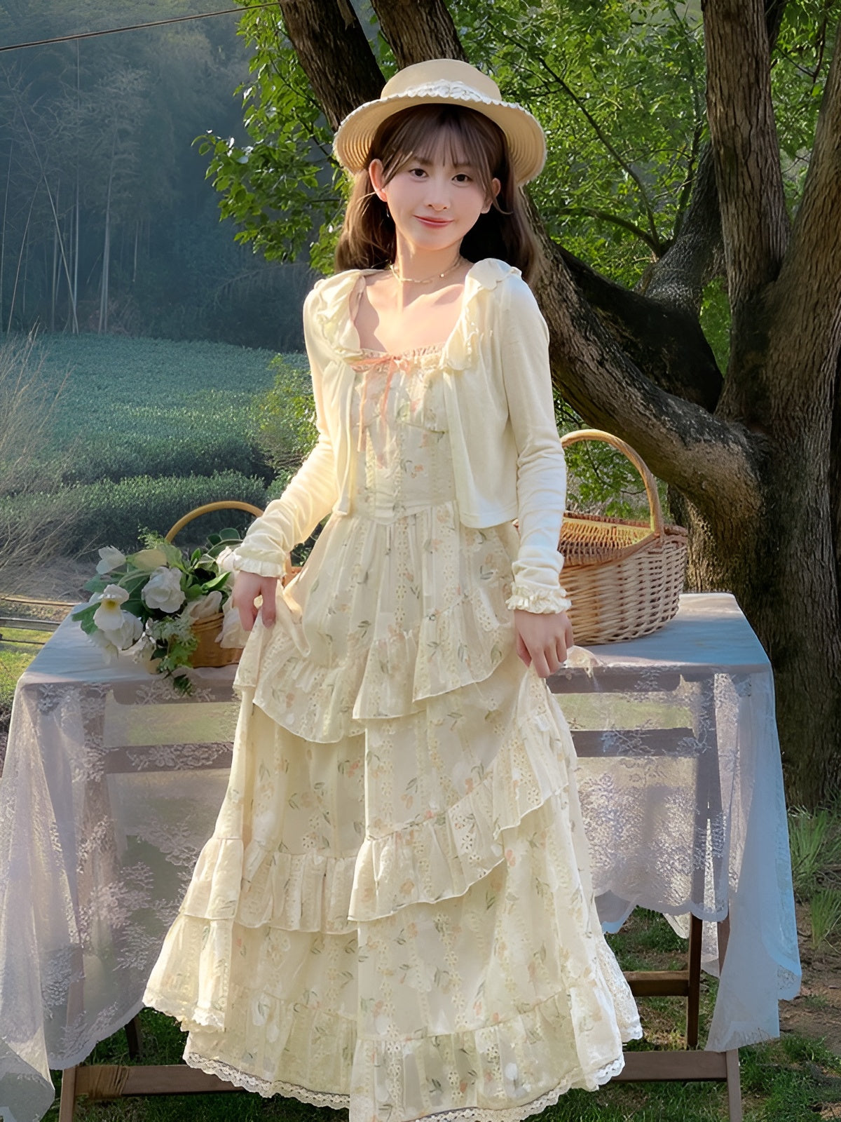 Blossom Dew Cardigan & Sundress-Sets-ntbhshop