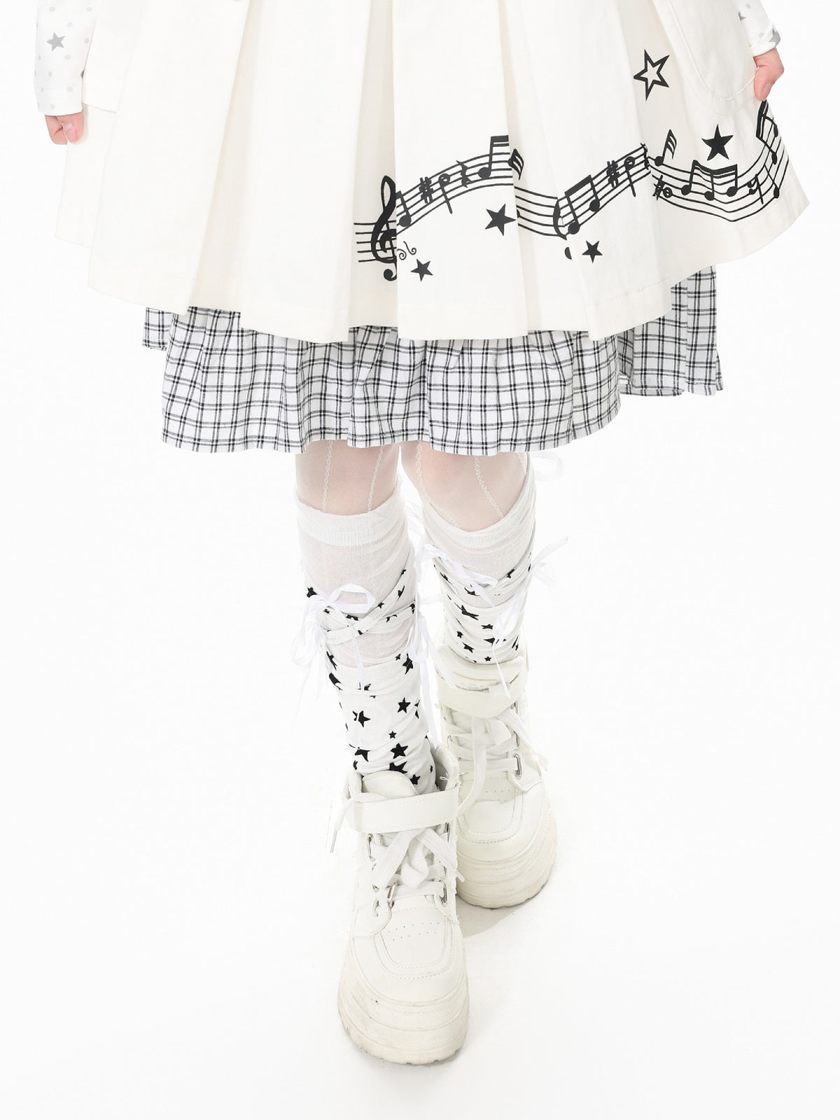 Starry Ribbon Layered Socks-Accessories-ntbhshop