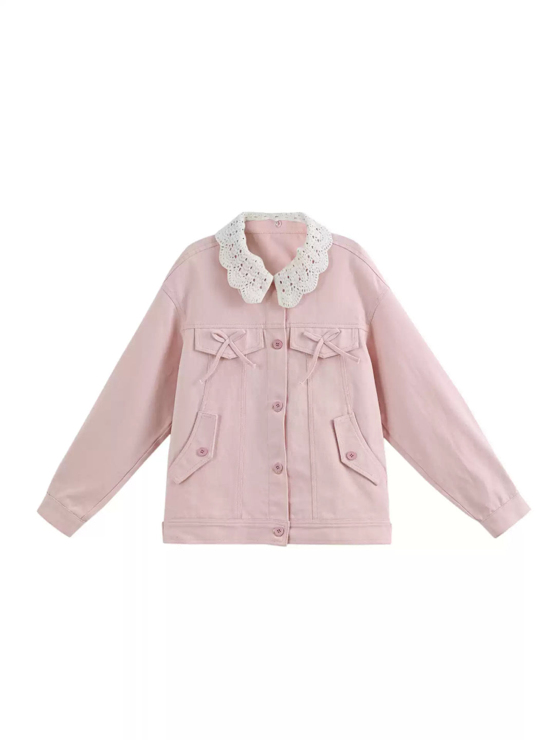 Rosy Whisper Denim Jacket-Outerwear-ntbhshop