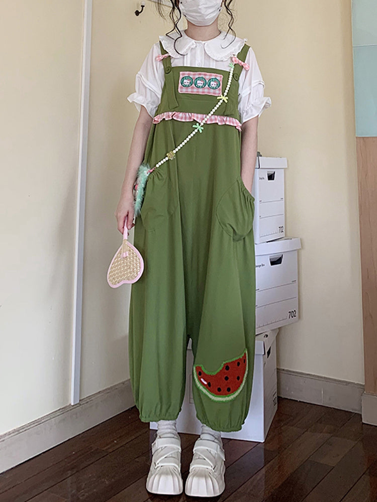 Fruit Pop Puffy Bib Pants-ntbhshop