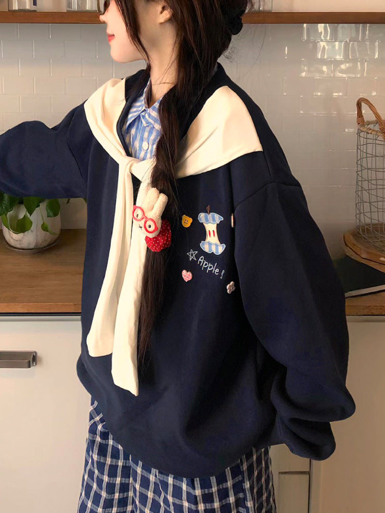 Library Crush Shirt Collar Sweatshirts-ntbhshop