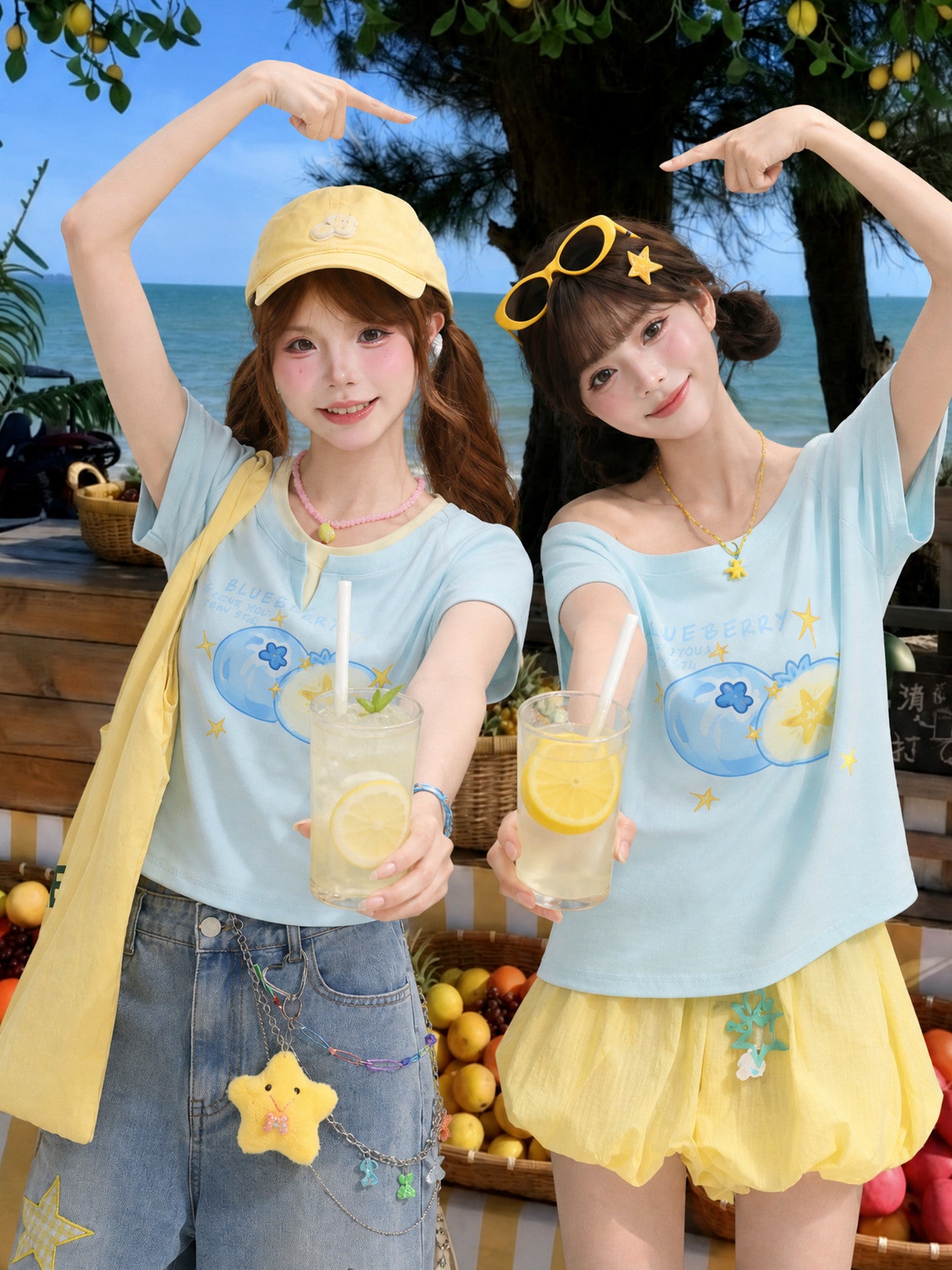 Blueberry Pop Off-Shoulder Top-Tops-ntbhshop