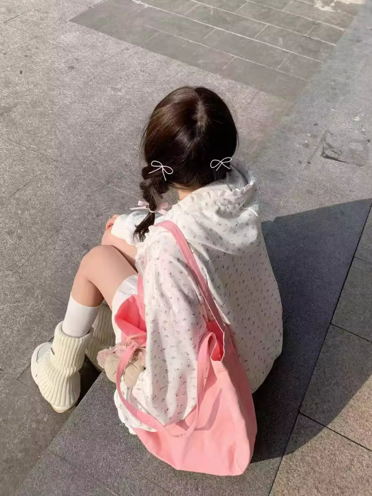 Meadow Kitty Cottage Oversize Hooded Jacket-ntbhshop