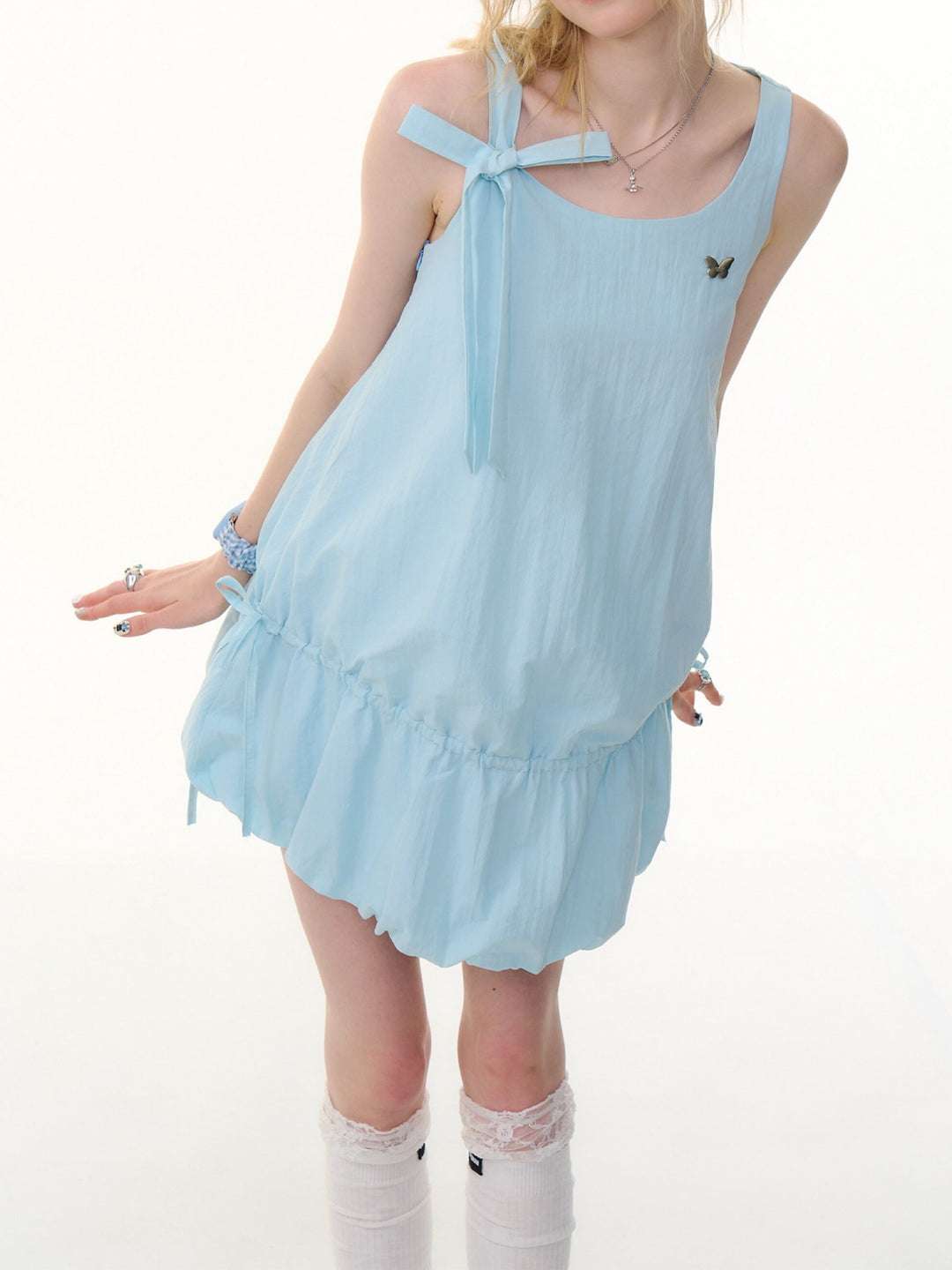 Teal Butterfly Bubble Dresses-Dresses-ntbhshop