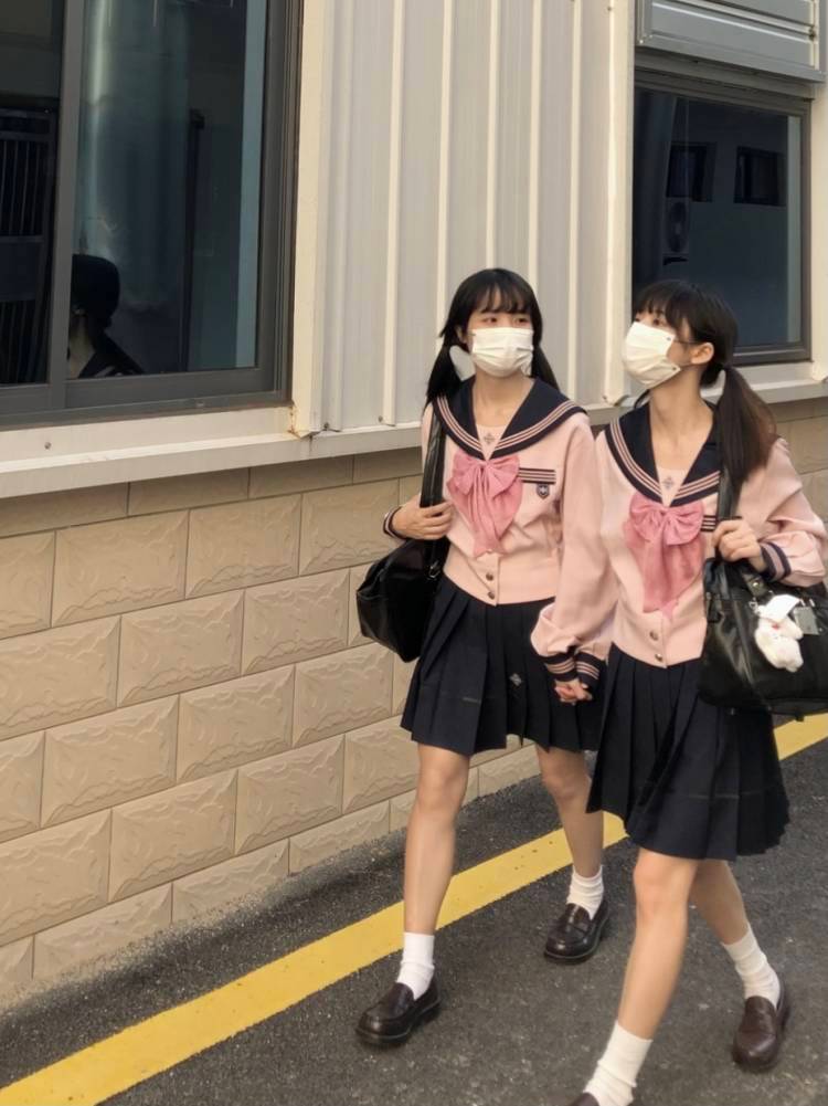 Sakura Petals Japanese Sailor Collar Long-sleeved JK Uniform Blouse-ntbhshop