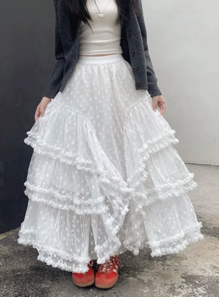 Sugar Cloud Lace Cake Skirts-ntbhshop