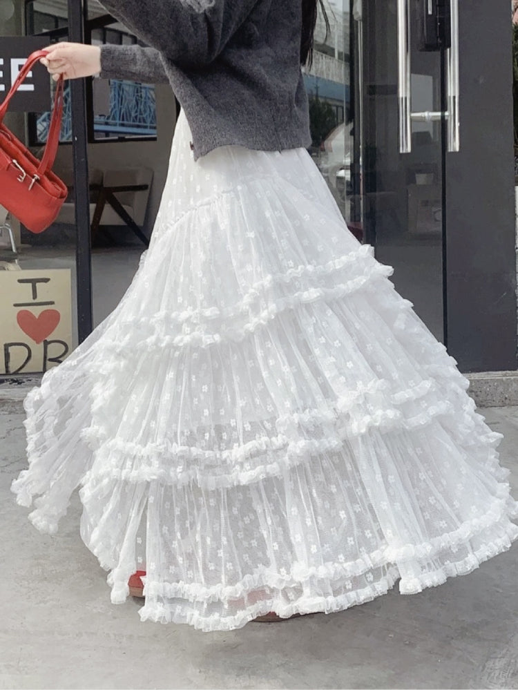 Sugar Cloud Lace Cake Skirts-ntbhshop
