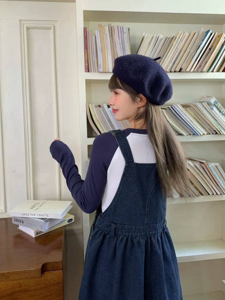 Pup Professor Plaid Denim Dress-Dresses-ntbhshop