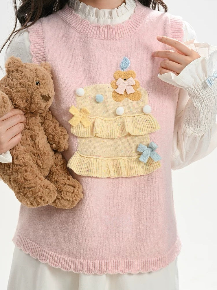 Cake Shop Daydream Knit Vest-Outerwear-ntbhshop