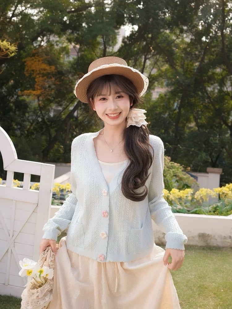 Spring Bloom Knit Cardigans-Outerwear-ntbhshop