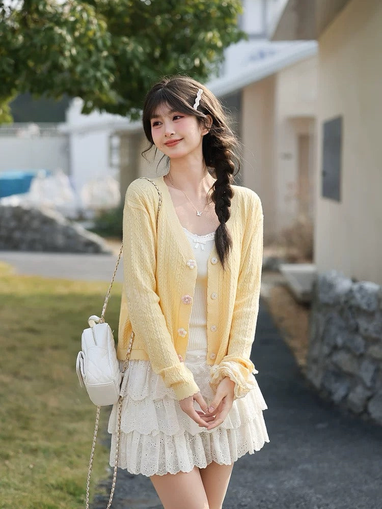 Spring Bloom Knit Cardigans-Outerwear-ntbhshop
