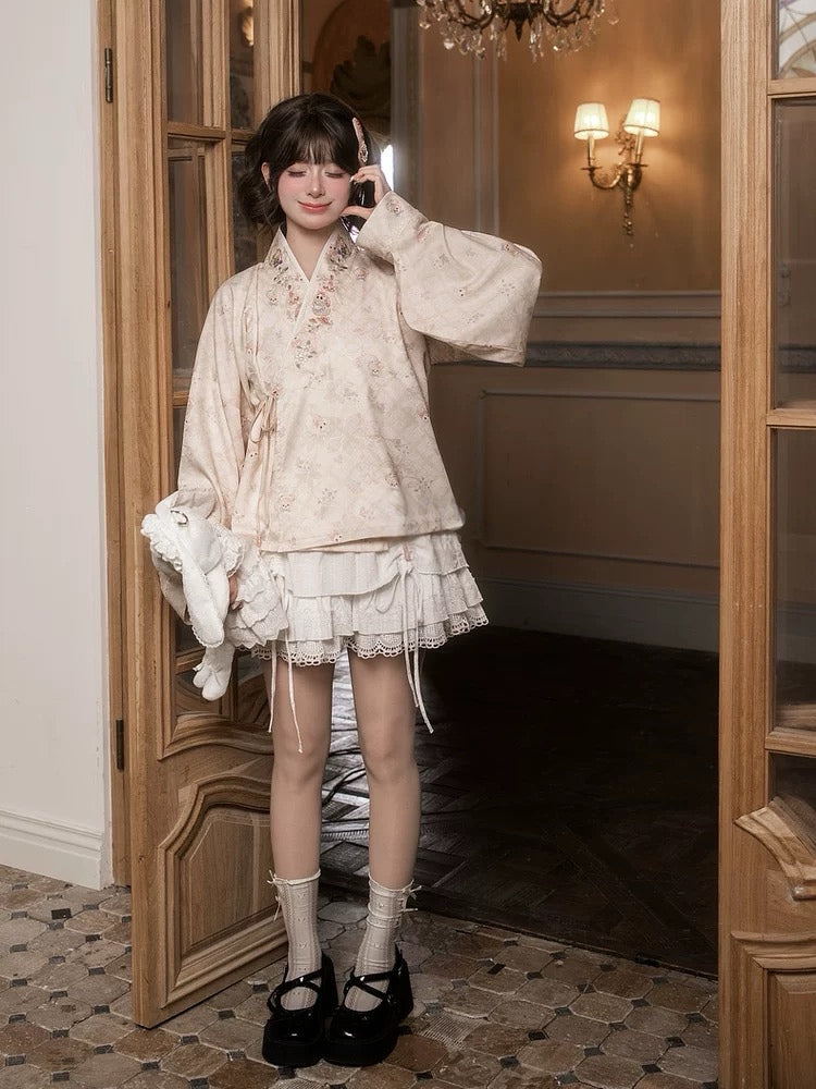 Berry Fairy Picnic Wrap Blouse-Tops-ntbhshop