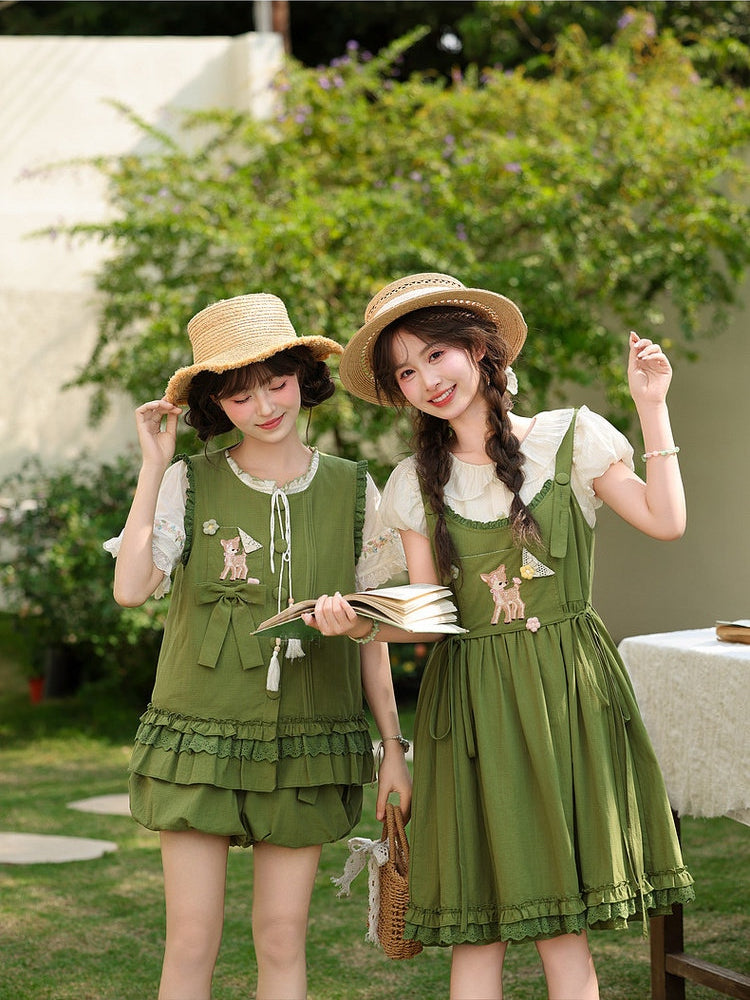 Dear Bambi Ruffle Top & Bubble Shorts-Sets-ntbhshop