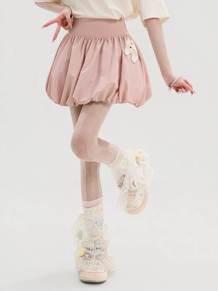 Cookie Cat Polo Top & Bubble Skirt-Sets-ntbhshop