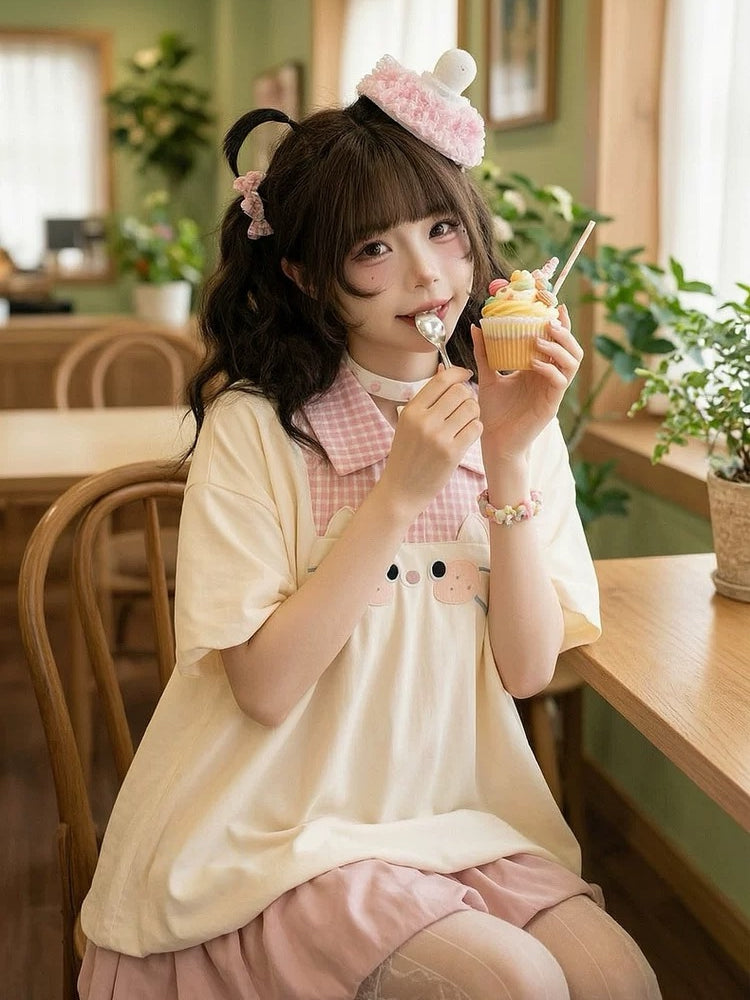 Cookie Cat Bubble Tee-Tops-ntbhshop
