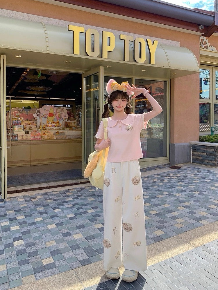 Bakery Bear Doll Collar Tops-Tops-ntbhshop