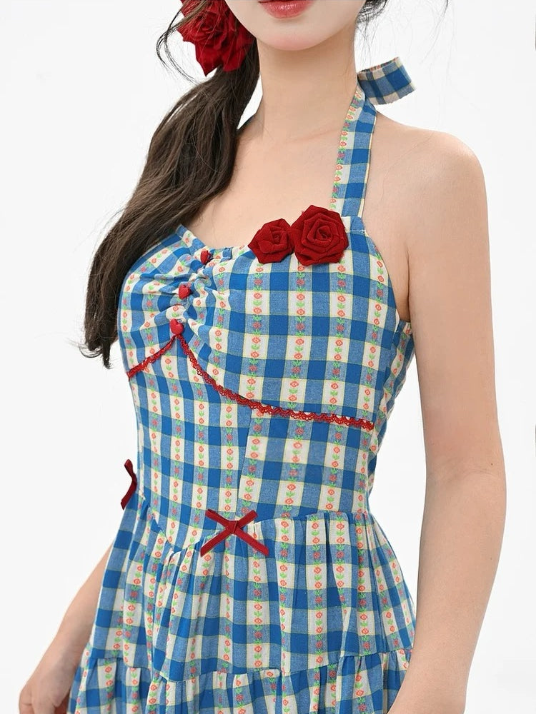 Cherry Cherry Knit Cardigan & Halter Dress-Sets-ntbhshop