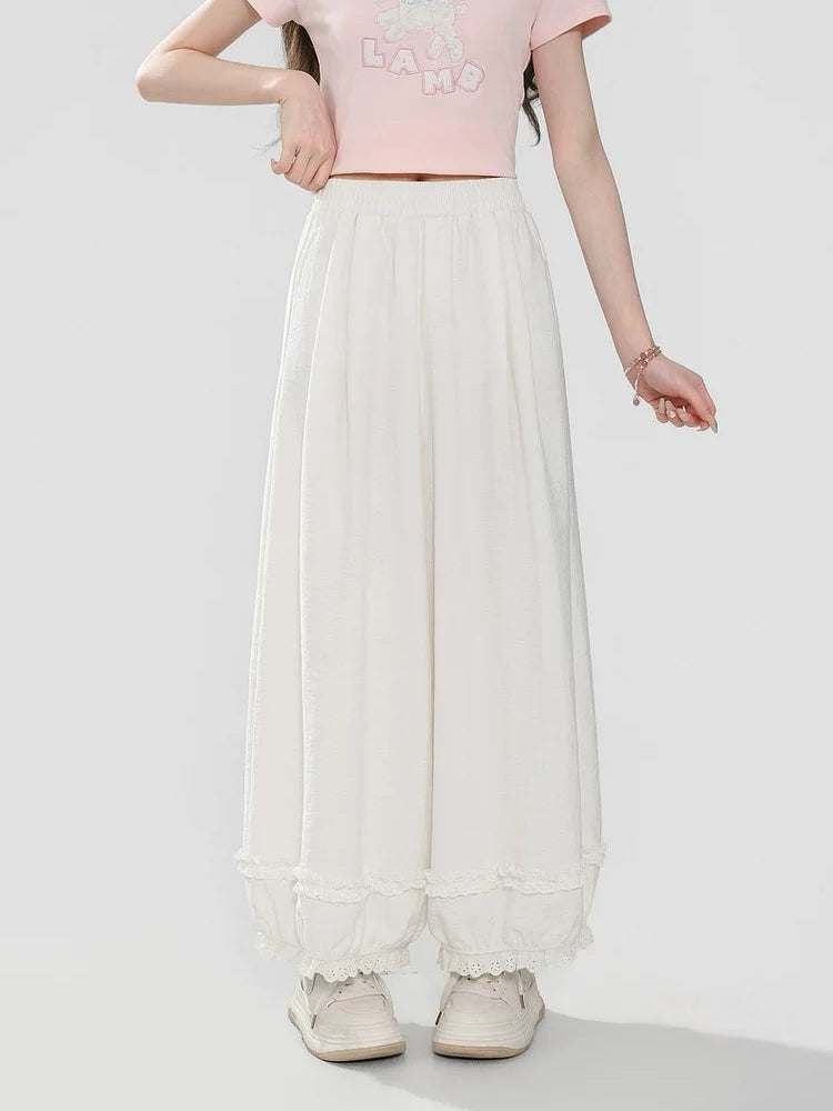 Cloud Lace Bloomers Pants-Bottoms-ntbhshop