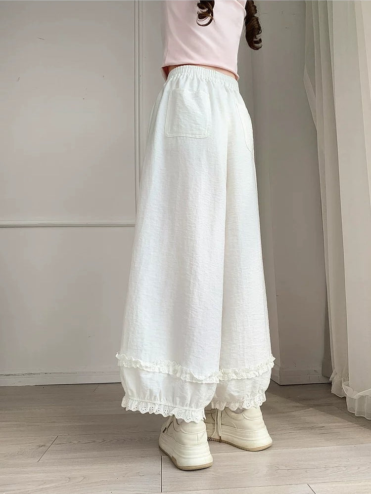 Cloud Lace Bloomers Pants-Bottoms-ntbhshop