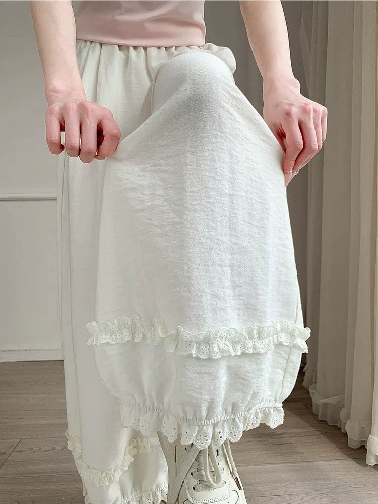 Cloud Lace Bloomers Pants-Bottoms-ntbhshop