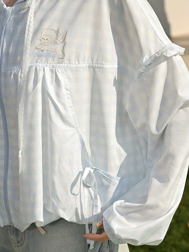 Cloud Gingham Sun Jacket ️-Outerwear-ntbhshop